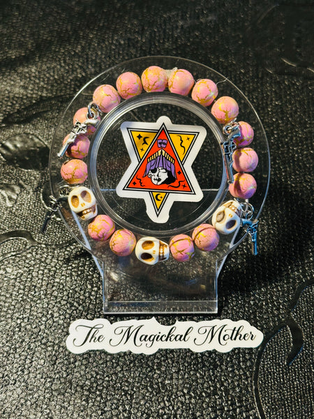 Santa Muerte Corazón Protection Bracelet